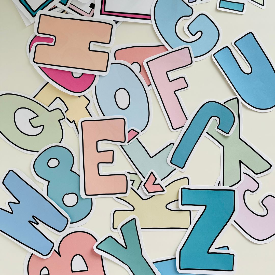 PÍSMENA A ČÍSLICE - pastelové barvy - Obrázek 2